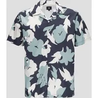 QS Kurzarmhemd blau L