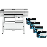 HP DesignJet T950 Tintenstrahl-Großformatdrucker Plotter inklusive zusätzlichem HP Tintenset