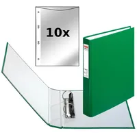 Herlitz Ringbuch DIN A5 mit 2-Ringe incl. 10 Prospekthüllen