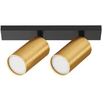 Maytoni Strahler Ceiling & Wall, Schwarz, Gold, Metall, rechteckig,rechteckig,