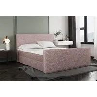 Kaiser Boxspringbett mit bettkasten und Matratze + Topper LILA