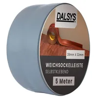 Dalsys Weichsockelleiste Selbstklebend 5m Dunkelgrau Fußbodenleiste