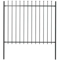 VidaXL Gartenzaun mit Speerspitzen Stahl 1,7 x 1,5 m