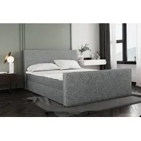 Kaiser Boxspringbett mit bettkasten und Matratze + Topper LILA