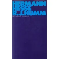 Suhrkamp Briefwechsel Hermann Hesse/ Rudolf Jakob Humm/ Rudolf J.