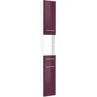 WELLTIME Venedig Hochschrank 25 x 180 cm Lila MDF