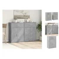 VidaXL Sideboards 2 Stk. Betongrau 60x30x84 cm Holzwerkstoff