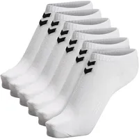 Hummel hmlCHEVRON 6-PACK ANKLE SOCKS, WHITE/WHITE, 14
