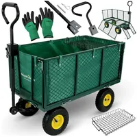 Deluxe4home deluxe4home® Bollerwagen Transportwagen inkl. Handschuhe Gruen