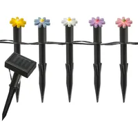 MARELIDA LED Solar Lichterkette Blumen Beetstecker Gartenstecker Gartendeko
