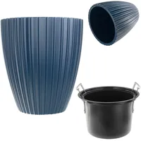 Kadax Blumentopf mit Inneneinsatz, 30 cm, Blau