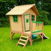 Axi Spielhaus Robin Braun/Grün mit Rutsche Weiß 264 cm