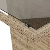 VidaXL 9-tlg. Garten-Essgruppe mit Kissen Beige Poly Rattan