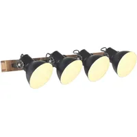 VidaXL Wandlampe Industriestil Schwarz 90x25 cm E27