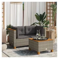 VidaXL Garten-Ecksofa 2-tlg. grau