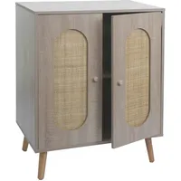 Mendler Kommode HWC-M35, Schrank Sideboard Highboard, Staufächer, Kubu Rattan