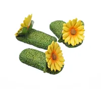 MARELIDA 3x Blumentopffüße Blumen Pflanzkübel Untersetzer Kübelfüße Polyresin -