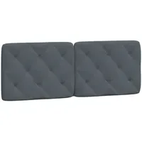 VidaXL Kopfteil-Kissen Dunkelgrau 120 cm Samt