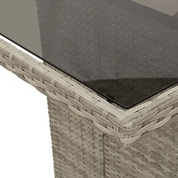 VidaXL 9-tlg. Garten-Essgruppe mit Kissen Hellgrau Poly Rattan