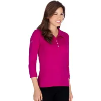 TRIGEMA Poloshirt mit Kristallsteinen«, (1 tlg.), pink