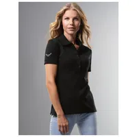 TRIGEMA Poloshirt "TRIGEMA Poloshirt mit Kristallsteinen", Damen, Gr. XXL,