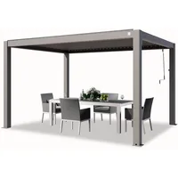 TOOLPORT PRIMEYARD Pergola 3x4 m Aluminium Pfosten mit Lamellendach