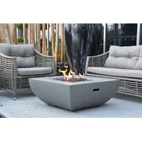Gardenforma Gas Feuerstelle Westport aus Faserbeton in Betonoptik grau