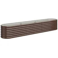VidaXL Hochbeet Pulverbeschichteter Stahl 224x40x36 cm Braun Vidaxl