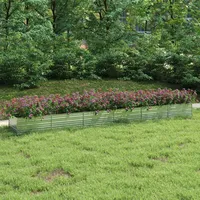 VidaXL Garten-Hochbeet 600x80x45 cm Verzinkter Stahl Silber
