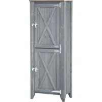 BM Massivholz BM TYP 564 Outdoorküche Hochschrank 2-türig, schmal