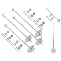 VidaXL Erdanker 4 Stk. 10×60 cm Verzinktes Metall