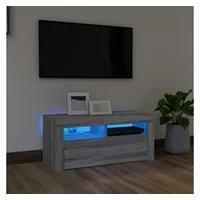 VidaXL TV-Schrank mit LED-Leuchten Grau Sonoma 90x35x40 cm