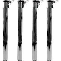 Mendler 4er-Set Tischbein HWC-H35 für Schreibtisch Tischfuß klappbar Drehmechanismus