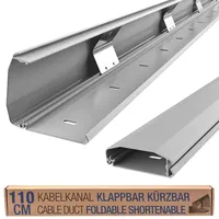 Ricoo Kabelkanal aus Aluminium 110cm Klappmechanismus Universal Z1110-G Kabelführungssystem