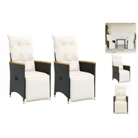 VidaXL Gartensessel 56,7 x 71,6 x 32,4 cm schwarz