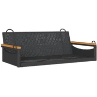 VidaXL Hängebank Schwarz 109x62x40 cm Poly Rattan