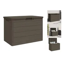 VidaXL Outdoor-Kissenbox Braun 77,5x44,5x53 cm Polypropylen