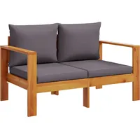 VidaXL Gartensofa mit Kissen 2-Sitzer Massivholz Akazie