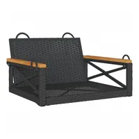 VidaXL Hängesessel Schwarz 63x62x40 cm Poly Rattan