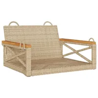 VidaXL Hängesessel Beige 63x62x40 cm Poly Rattan