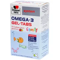 Doppelherz System Omega-3 Family Gel-Tabs 60 St. Erdbeere