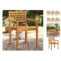 VidaXL Gartenstühle 6 Stk. 59x55x85 cm Massivholz Akazie