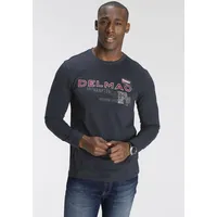 Delmao Langarmshirt DELMAO, Herren, Gr. 3XL (64/66), blau (dunkelblau),