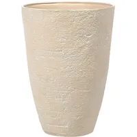 Beliani Blumentopf Beige 51x51x71 cm
