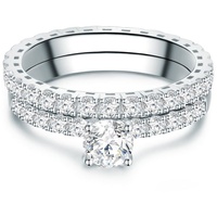 Trilani Ring Sterling Silber Zirkonia in 50 Damen