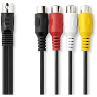 Nedis DIN-Audio-Kabel DIN 5-Pin Stecker 4x RCA Buchse Vernickelt