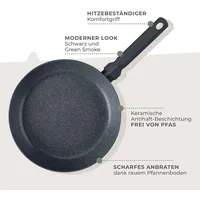 Fackelmann Balance 28cm Pfanne Recyceltes Aluminium, Keramik-Antihaft, Induktionsgeeignet, Hitzebeständiger