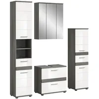 Xonox.home Badmöbel-Set Blake 4-tlg. Weiß Hochglanz