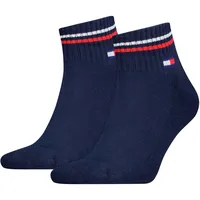 Stichd b.v. Tommy Hilfiger Unisex Quarter Socken, Marineblau, 39/42