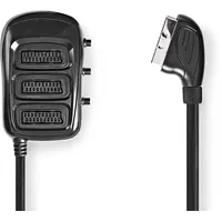 Nedis N CVGB31835BK05 - SCART Stecker 3x SCART Buchse